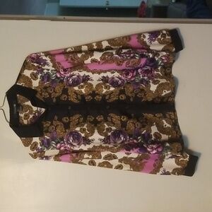 Silk long sleeve button down